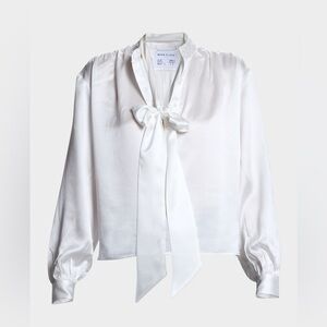 CISSA The Tie-Neck Silk Blouse Size XS